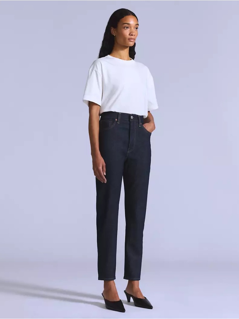 Levi’s Size 25 Blue Tab High Rise Selvedge Slim Fit Jeans Japanese Dark Wash
